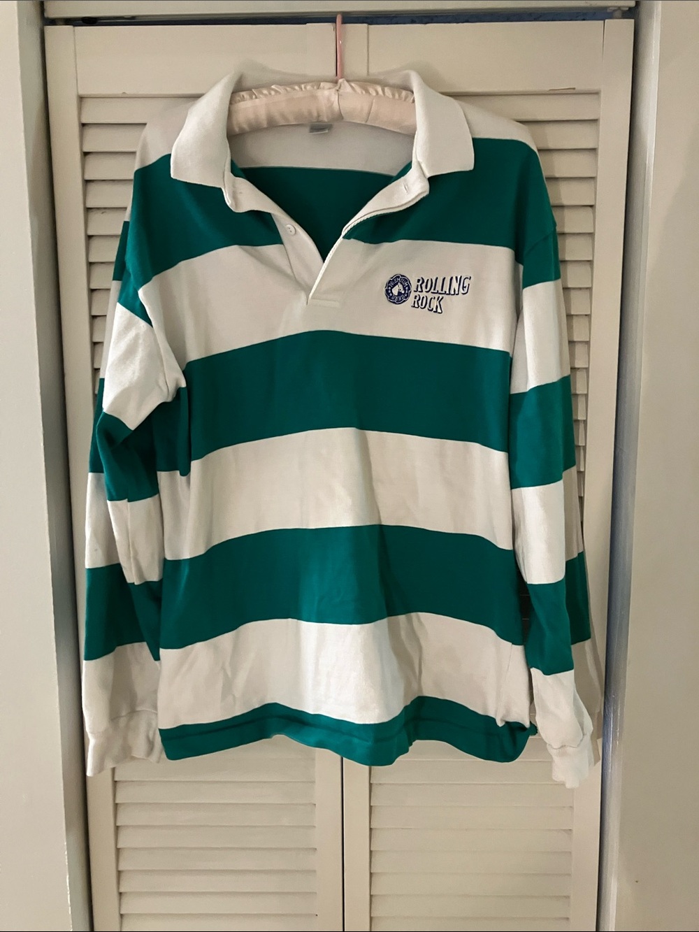Rugby Long Sleeve Striped Polo Tee from Heavy Weather Outer Banks Rolling Rock